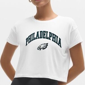 Lululemon x Philadelphia Eagles Women's 6 NFL Cates Cropped Tee Top Shirt